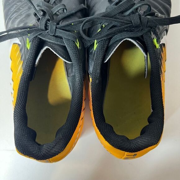 Nike Tiempo X Mens Size 10.5 Black Yellow Athletic Running Soccer Cleats - Picture 5 of 11